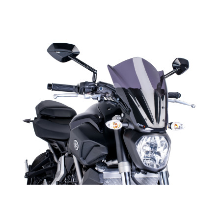 PAREBRISE NAKED TOURING PUIG YAMAHA MT07 2014-2017 FUME FONCE
