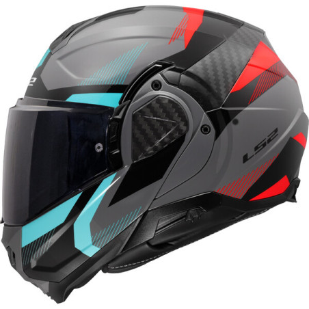 CASQUE LS2 FF910 ADVANT II TRIPLE GRIS NARDO / TURQUOISE / ROUGE