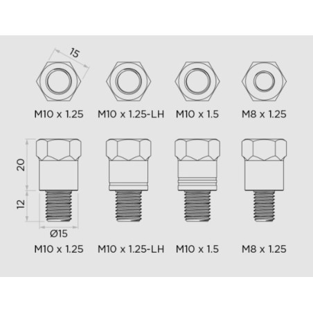 KIT ADAPTATEUR QUAD LOCK FIXATION SMARTPHONE SUR RETROVISEUR