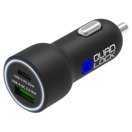 CHARGEUR ALLUME-CIGARE QUAD LOCK DOUBLE USB