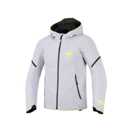 BLOUSON ALPINESTARS AEROSHELL WP GRIS / JAUNE  FLUO