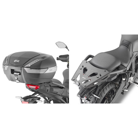 SUPPORT SPECIFIQUE POUR TOP CASE GIVI SRA2159 ALUMINIUM NOIR YAMAHA TRACER 9 / GT / GT+ 2021 - 2024