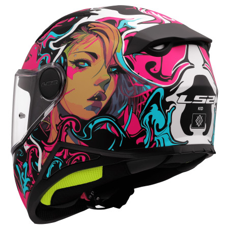 CASQUE LS2 ENFANT FF812 CYBERG ROSE / BLEU