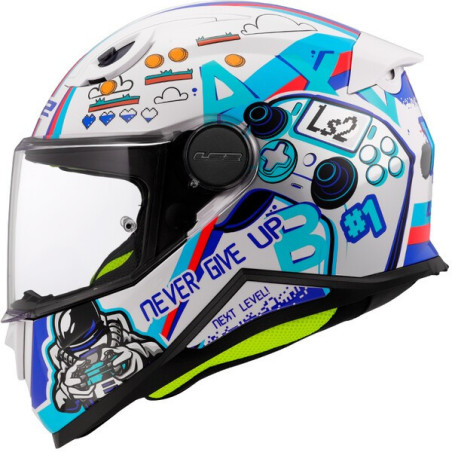 CASQUE LS2 ENFANT FF812 NEXT LEVEL BLANC / BLEU / ROUGE
