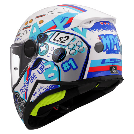 CASQUE LS2 ENFANT FF812 NEXT LEVEL BLANC / BLEU / ROUGE