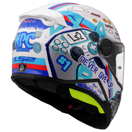 CASQUE LS2 ENFANT FF812 NEXT LEVEL BLANC / BLEU / ROUGE
