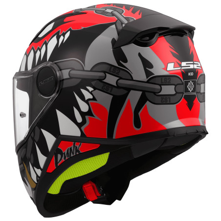 CASQUE LS2 ENFANT FF812 PUNK GRIS / ROUGE