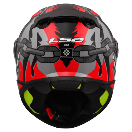CASQUE LS2 ENFANT FF812 PUNK GRIS / ROUGE