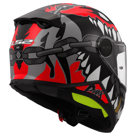 CASQUE LS2 ENFANT FF812 PUNK GRIS / ROUGE