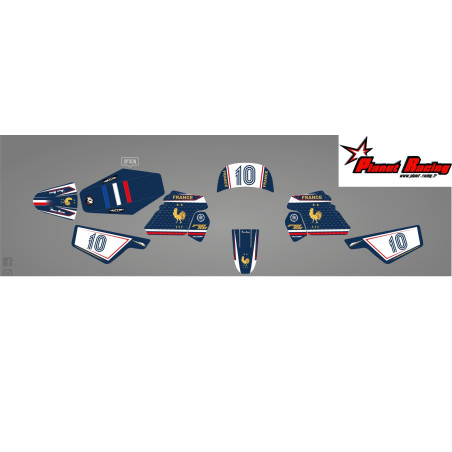 KIT DECO YAMAHA PW50 FRANCE COUPE DU MONDE 2026 PLANET RACING