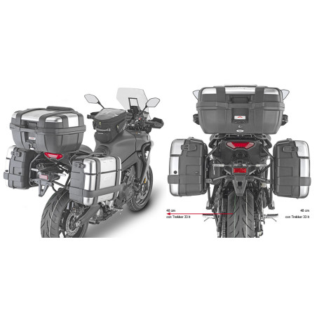 SUPPORTS DE VALISES GIVI MONOKEY PLO2159MK YAMAHA TRACER 9 2021 - 2024