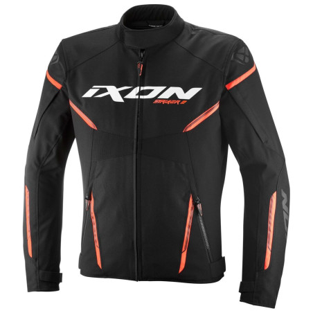 BLOUSON IXON STRIKER 2 HOMME NOIR / ORANGE