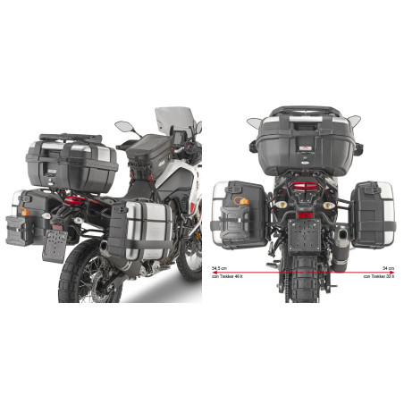 SUPPORTS VALISES GIVI MONOKEY PLO2145MK YAMAHA TENERE 700 / RALLY 2019 -2024 / T7 WORLD RAID 2022 - 2025