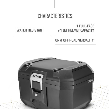 TOP CASE SHAD TR46 TERRA 46L NOIR