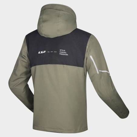 VESTE MOTO LS2 AXEL HOMMME KAKI / NOIR :