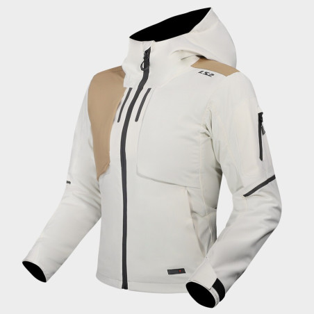 VESTE MOTO LS2 AXEL FEMME BEIGE :