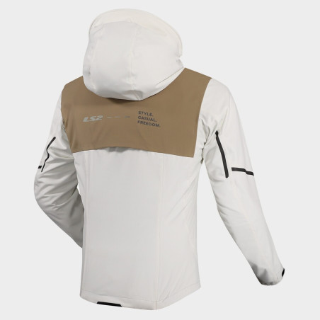 VESTE MOTO LS2 AXEL FEMME BEIGE :