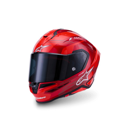 CASQUE INTEGRAL ALPINESTARS S-R7 A-CORE ROUGE / ROUGE / BLANC BRILLANT