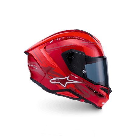 CASQUE INTEGRAL ALPINESTARS S-R7 A-CORE ROUGE / ROUGE / BLANC BRILLANT