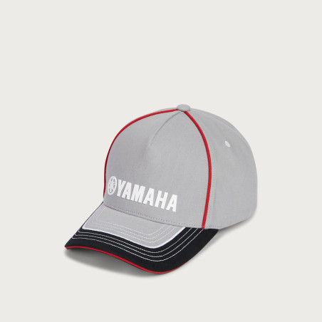CASQUETTE YAMAHA REVS PULSE 2027 / 2028 ADULTE ASPEN GRIS / ROUGE