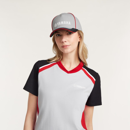 CASQUETTE YAMAHA REVS PULSE 2027 / 2028 ADULTE ASPEN GRIS / ROUGE