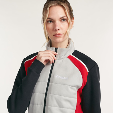 SWEAT MATELASSÉ YAMAHA REVS 2027 / 2028 PULSE UNISEXE BATAC GRIS / ROUGE / NOIR