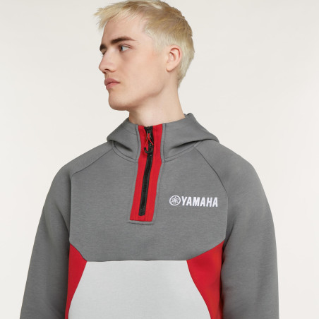 SWEAT A CAPUCHE YAMAHA REVS 2027 / 2028 EDITION UNISEXE PALAY GRISE / ROUGE