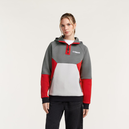SWEAT A CAPUCHE YAMAHA REVS 2027 / 2028 EDITION UNISEXE PALAY GRISE / ROUGE