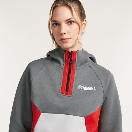 SWEAT A CAPUCHE YAMAHA REVS 2027 / 2028 EDITION UNISEXE PALAY GRISE / ROUGE
