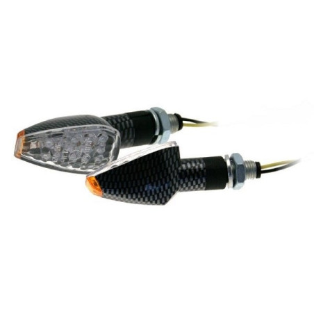 CLIGNOTANTS BIHR DESIGN LED COURT UNIVERSEL CARBONE