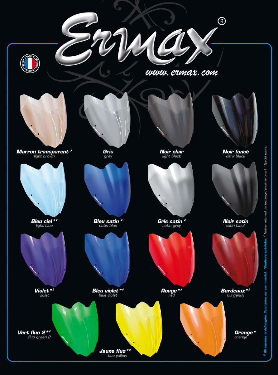 Nuancier des couleurs Ermax